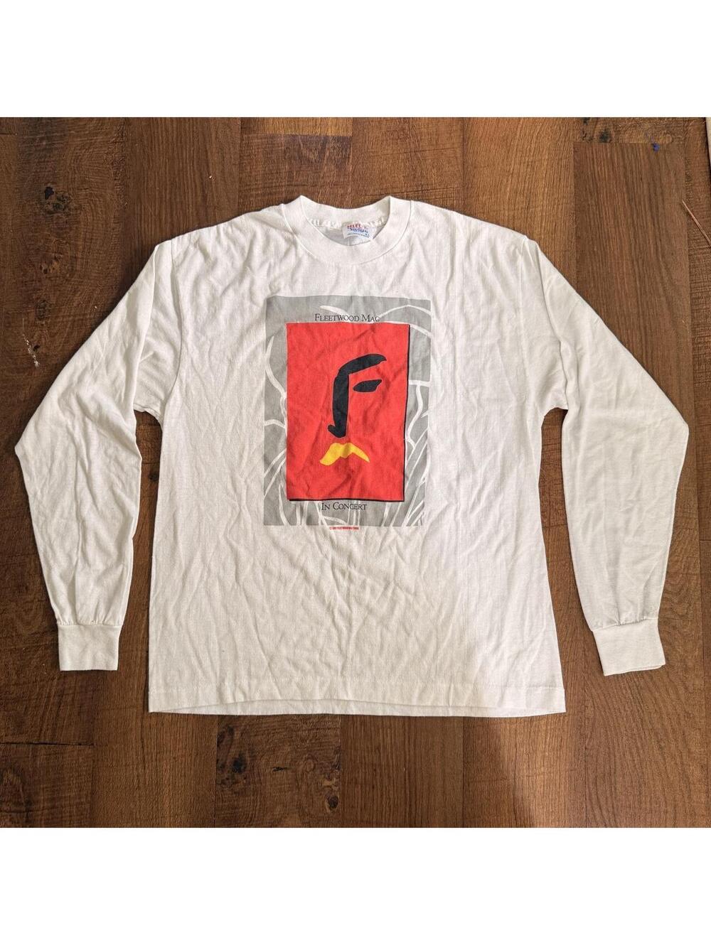Fleetwood Mac 1987 Tango in the Night Tour Long Sleeve Tee in White